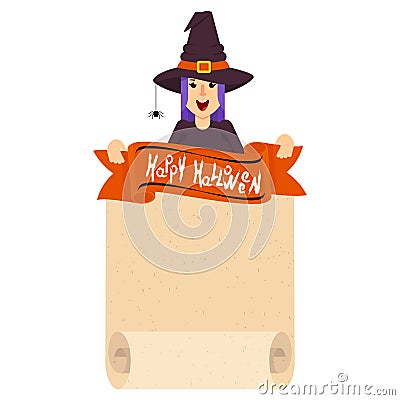 Witch craft poster Vector Illustration