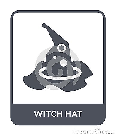 witch hat icon in trendy design style. witch hat icon isolated on white background. witch hat vector icon simple and modern flat Vector Illustration