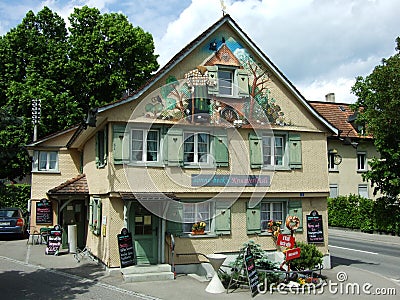 A witch house in Kreuzlingen Editorial Stock Photo