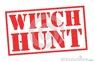 WITCH HUNT Rubber Stamp Stock Photo