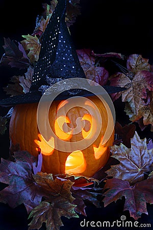 Witch Pumpkin Stock Photo