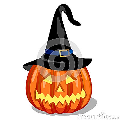 Witch pumpkin Vector Illustration