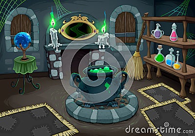 The witch room Vector Illustration