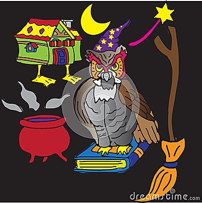 Witch`s tools Vector Illustration