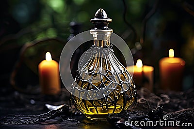 Witch Toxic Perfume Halloween Concept Generative AI Stock Photo