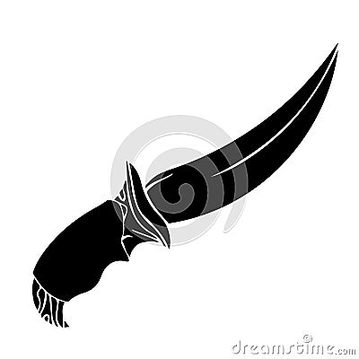 witchcraft ritual dagger for bloodletting and sacrifice isolated halloween vector Vector Illustration