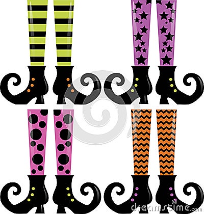 Witches boots 2d Vector Illustration