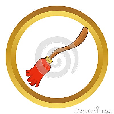 Witches broom vector icon Vector Illustration