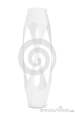 Wite Abstract Ceramic Vase. 3d Rendering Stock Photo