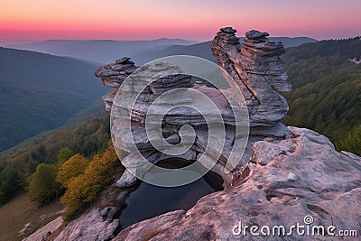 Majestic Heart Rock at Sunrise Stock Photo