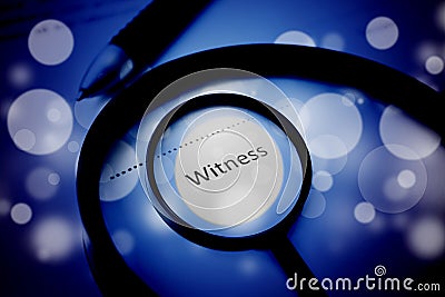 Witness Concept Background Stock Photo