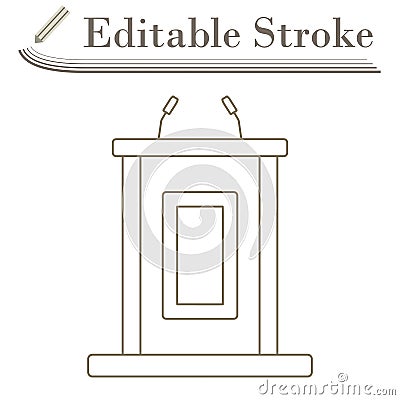 Witness Stand Icon Vector Illustration