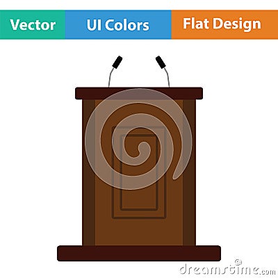 Witness stand icon Vector Illustration