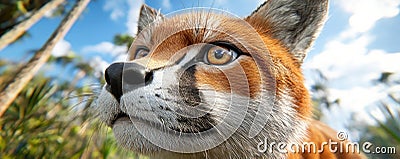 Witness the wild grammar Imagine a fox, symbolizing natures complex structure Now, envision a bilingual AI tutor analyzing Stock Photo