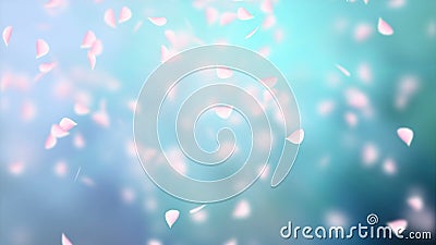 Witte bloemblaadjes die van sakura op romantische abstracte achtergrond vallen De van een lus voorzien 4K-grafische bloesem van d royalty-vrije illustratie Witte bloemblaadjes die van sakura op romantische abstracte achtergrond vallen De van een lus voorzien 4K-grafische bloesem van d royalty-vrije illustratie