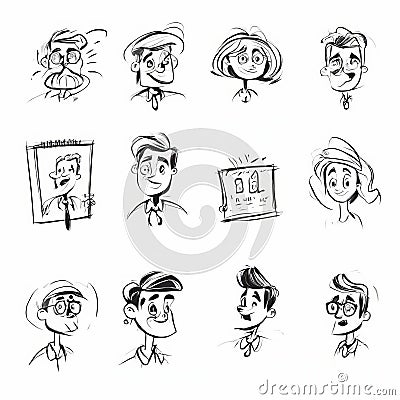 witty sketch slides slides with witty and cleverly drawn sketch Cartoon Illustration
