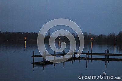 A river in the night Stock Photo