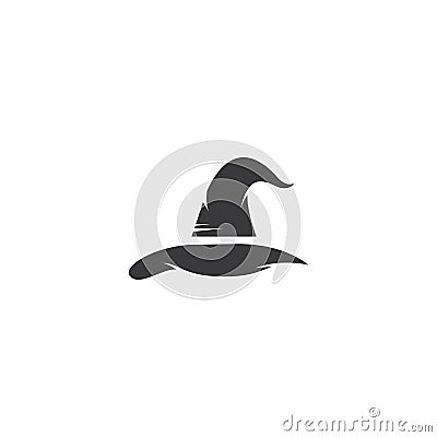 Wizard cap carachter logo vector Vector Illustration