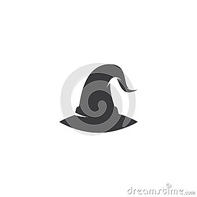 Wizard cap carachter logo vector Vector Illustration