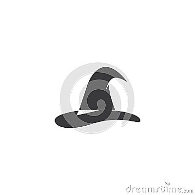 Wizard cap carachter logo vector Vector Illustration