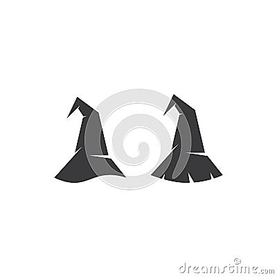 Wizard cap Halloween character Vector Illustration