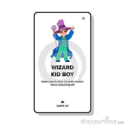 wizard kid boy vector Vector Illustration