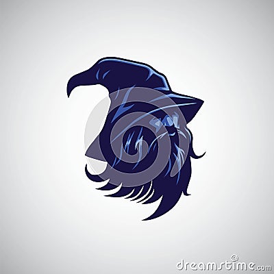 Wizard, Sorcerer Logo Design Mascot Vector Illustration Vector Illustration