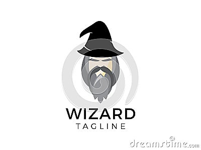 Wizard vector logo template design Vector Illustration