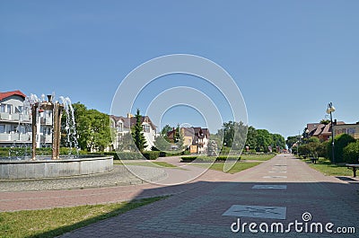 Wladyslawowo holiday resort promenade Stock Photo