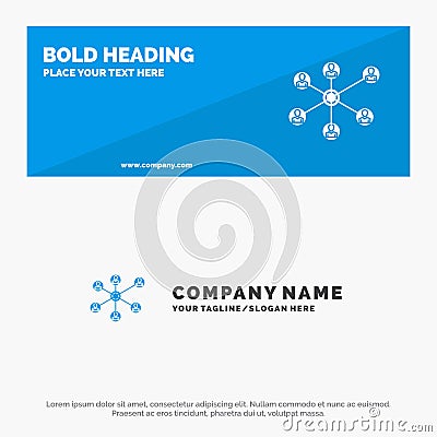 Wlan, Internet, Social, Group SOlid Icon Website Banner and Business Logo Template Vector Illustration