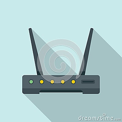 Wlan modem icon flat vector. Wifi internet Vector Illustration