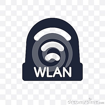 wlan transparent icon. wlan symbol design from Networking collection. Vector Illustration