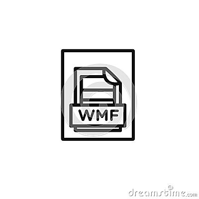 WMF File Document Icon vector set collection for web Vector Illustration