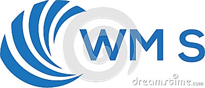 WMS letter logo design on white background. WMS creative circle letter logo Vector Illustration