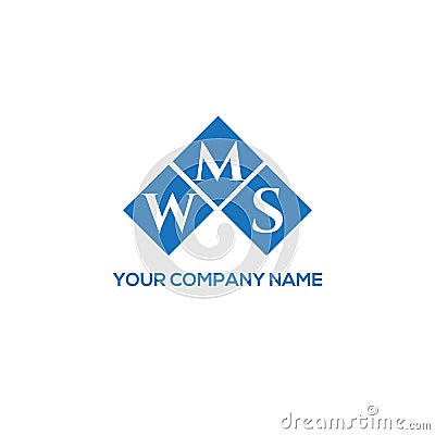 WMS letter logo design on WHITE background. WMS creative initials letter logo concept. Vector Illustration