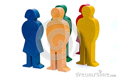 Wodden figures Stock Photo