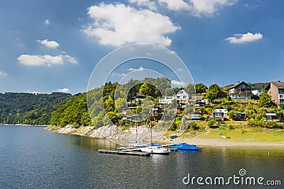 Woffelsbach at Lake Rursee, Germany Stock Photo