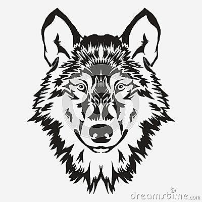 Wolf bolt Emblem Vector Illustration