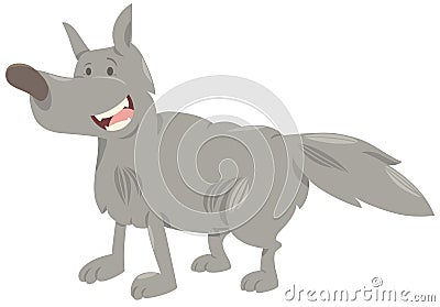 Wolf cartoon animal character Vector Illustration