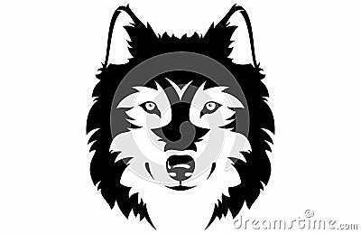 Wolf Face Vector Illustration