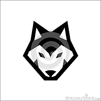 WOLF HEAD ICON LOGO vector Vector Illustration