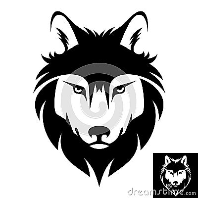 Wolf head logo or icon Vector Illustration