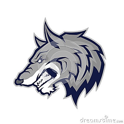 Wolf head mascot Vector Illustration