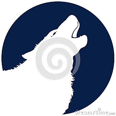 Wolf Howl Vector Illustration