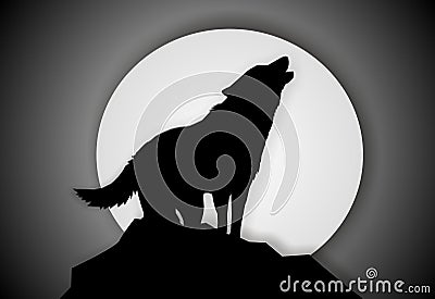 Wolf - illustration Stock Photo