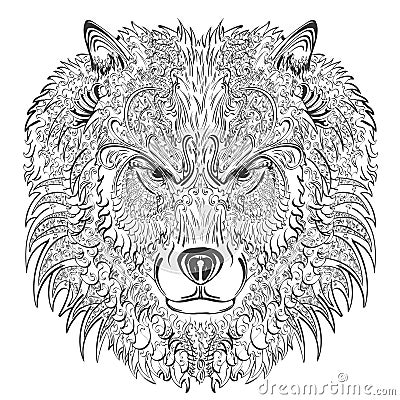 Wolf lineart Vector Illustration