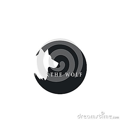 Wolf logo template vector Vector Illustration