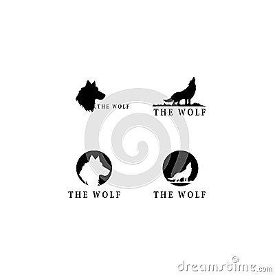 Wolf logo template Cartoon Illustration