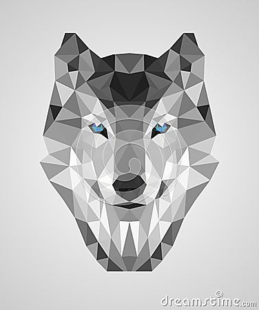 Wolf Low Poly Vector Art Vector Illustration