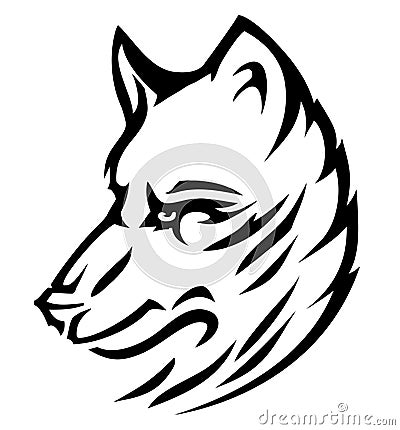 Wolf nice and cute () Vector Illustration